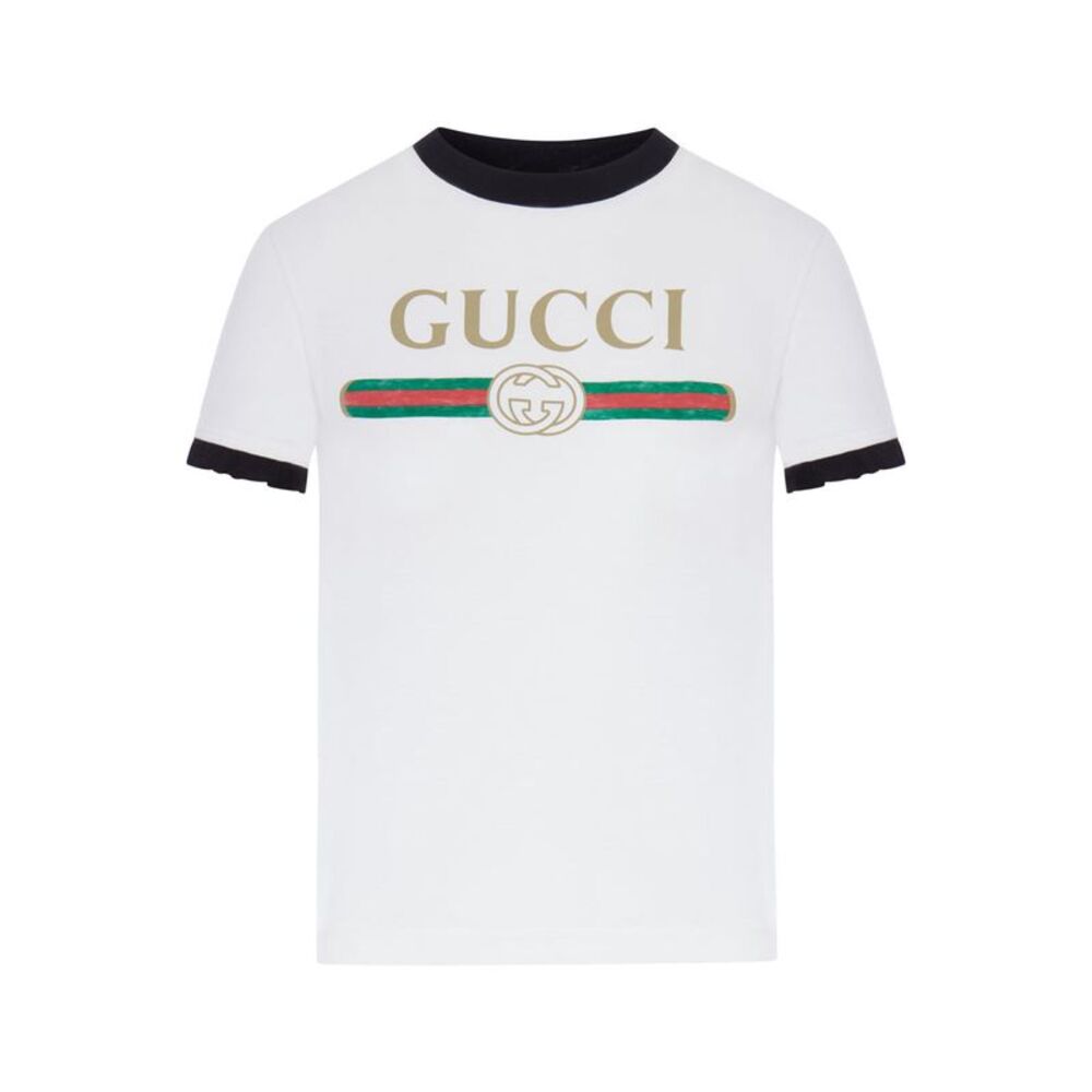 Gucci Women Printed Cotton Jersey T-Shirt